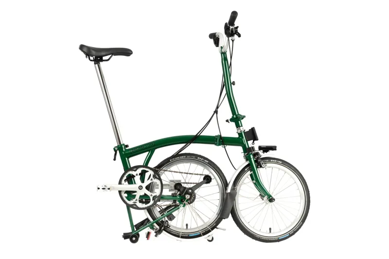Brompton C-Line Explore High Bar Folding Bike Racing Green-2